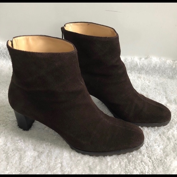 Ann Taylor Loft Brown Suede Ankle Boots - Picture 4 of 8